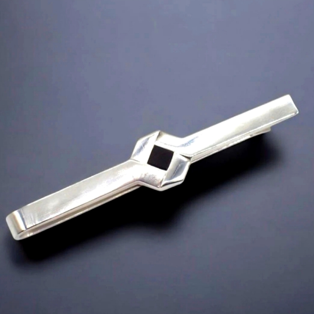 Authentic Georg Jensen Tie Pin Tie Bar Tie Clasp Tie Clip Sterling Sliver 925